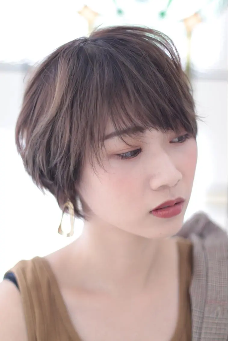 ショート カラー カット ヘアカラー ハイトーン/小顔 カット/Ayumuのヘアスタイル