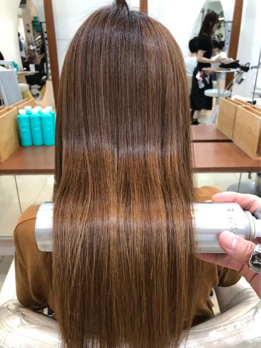 ロング 縮毛矯正 大人透明感艶カラー 寺田稜のヘアスタイル