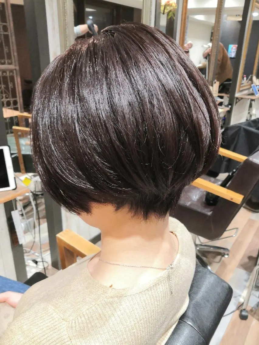 ショート カット ヘアカラー トリートメント 山田 義人のヘアスタイル