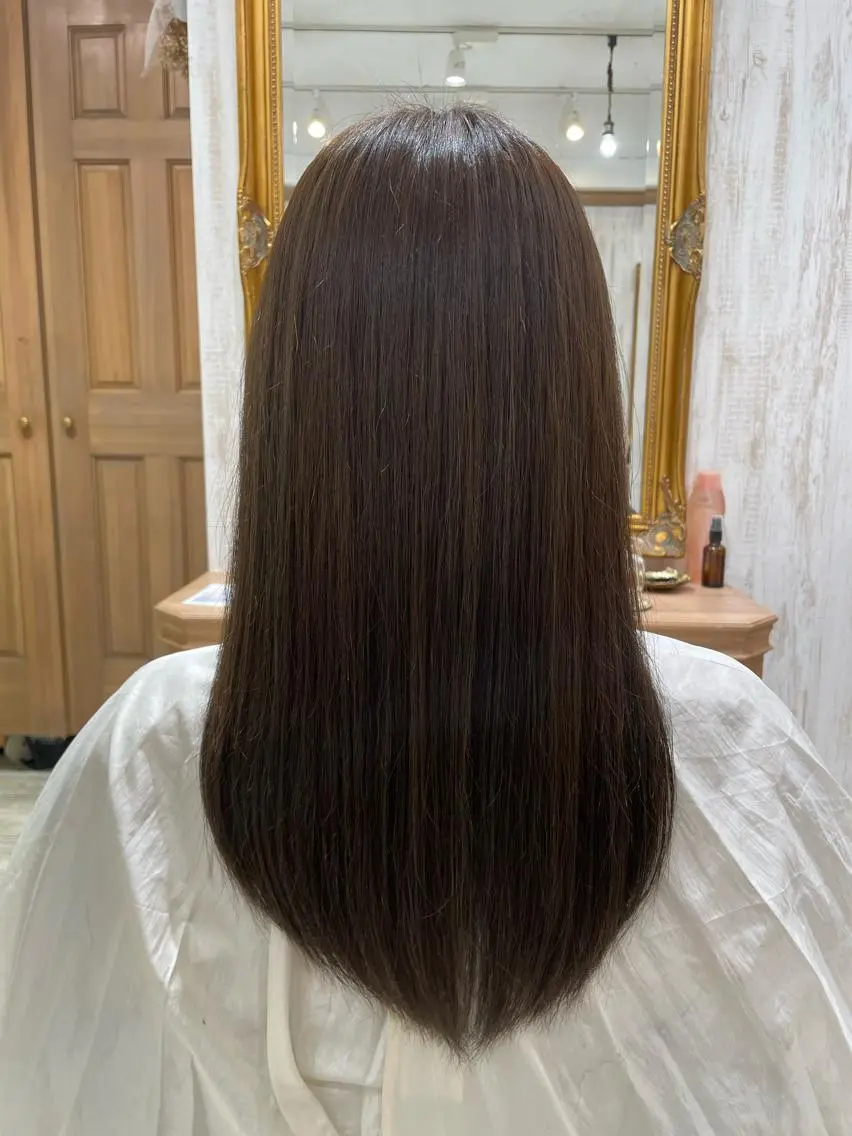 カラー オリーブカラー 小野 明日香のヘアスタイル