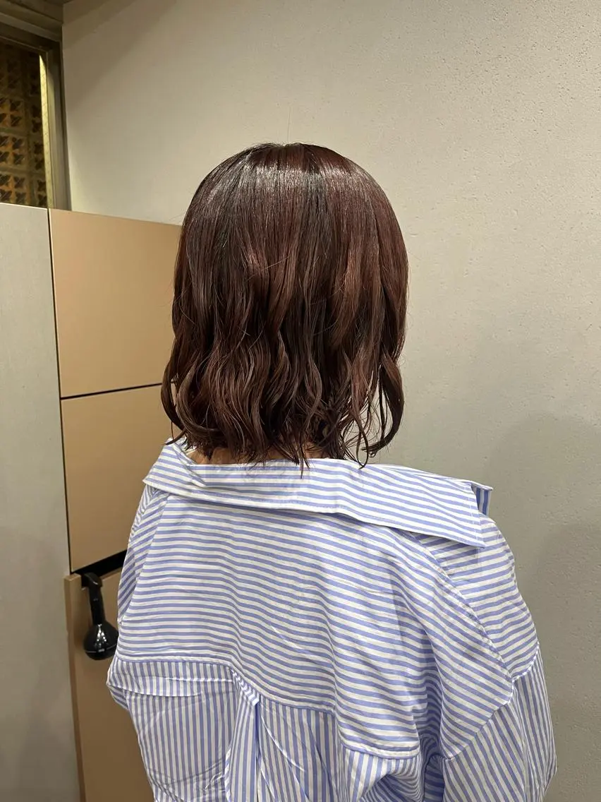 ショート カット パーマ トリートメント ロングパーマ木村 ボブパーマのヘアスタイル