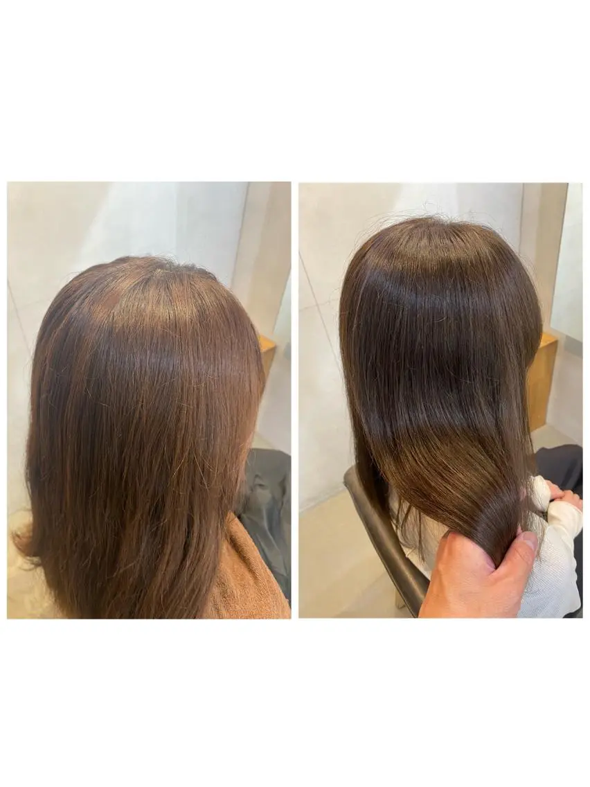 ミディアム カラー 髪質改善 conne& ririのヘアスタイル