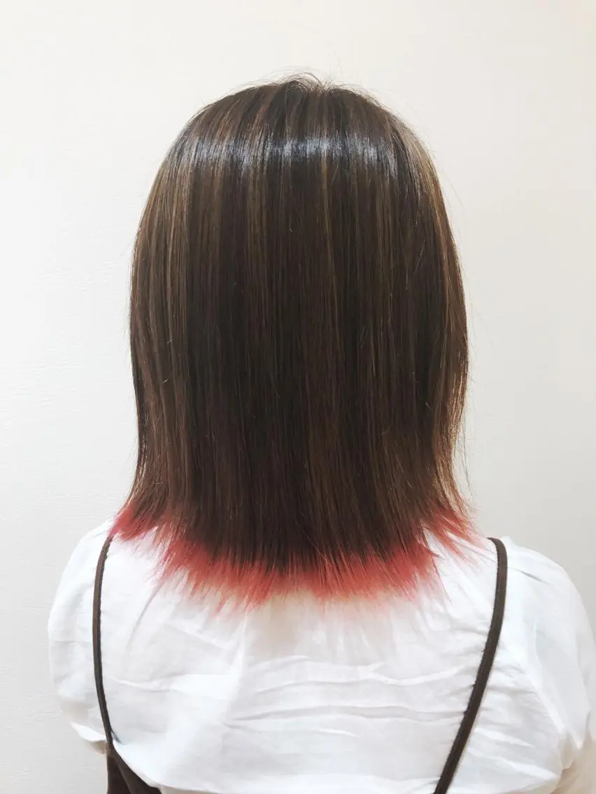 ミディアム カラー カット ヘアカラー 湯浅 了一のヘアスタイル
