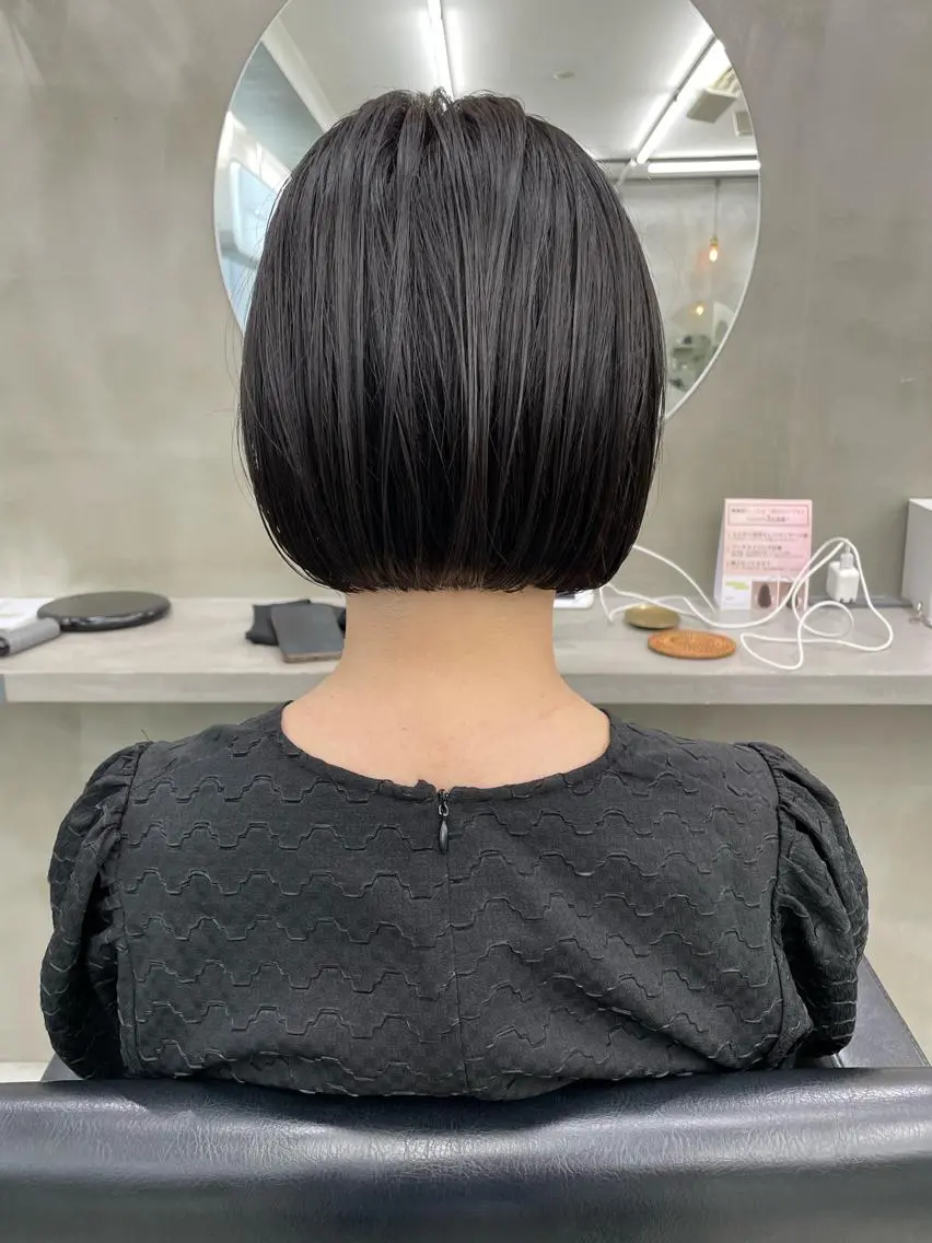 ショート ボブ カット トリートメント 👑ボブはお任せ ミヤノ👑のヘアスタイル