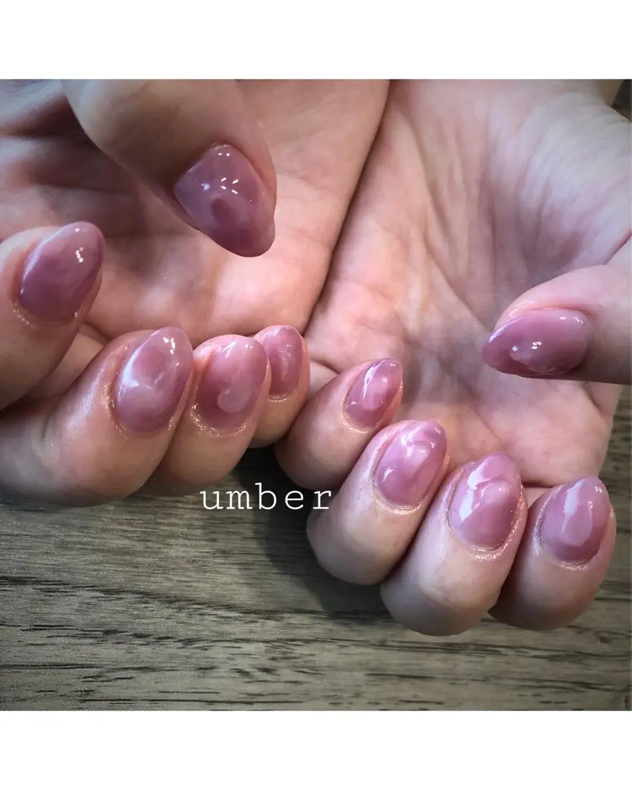 ネイル クリアネイル フットネイル フレンチネイル グラデーション マグネットネイル ハンドネイル umber 三茶1分のネイルデザイン