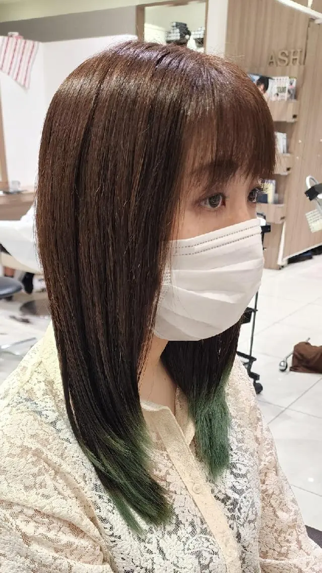 セミロング カラー ベージュカラー ブリーチ イルミナカラー カラー特化🔥中村 和貴＜Ash津田沼＞のヘアスタイル