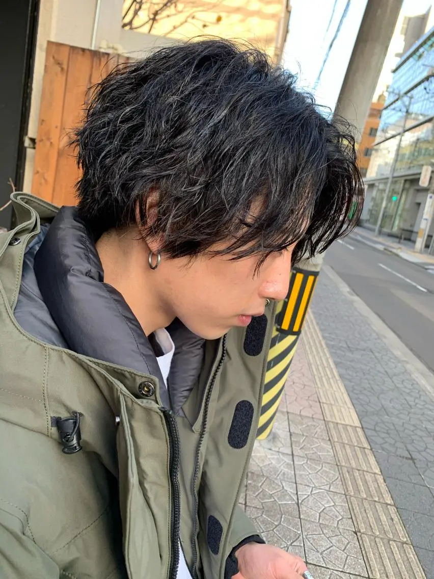 ショート パーマ メンズ カット パーマ yoshi （髙橋）のヘアスタイル