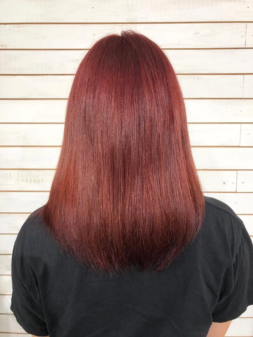 ミディアム カラー レッドカラー カット ヘアカラー トリートメント 🧡艶髪/エクステ 🫧🧡YUKI❄️のヘアスタイル