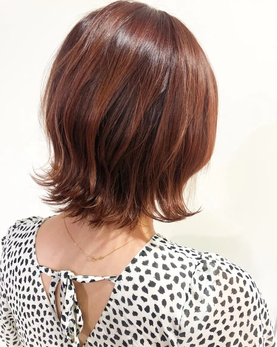 ミディアム 外国人風カラー 似合わせカット 夜23時まで予約🉑 reverieあきらのヘアスタイル