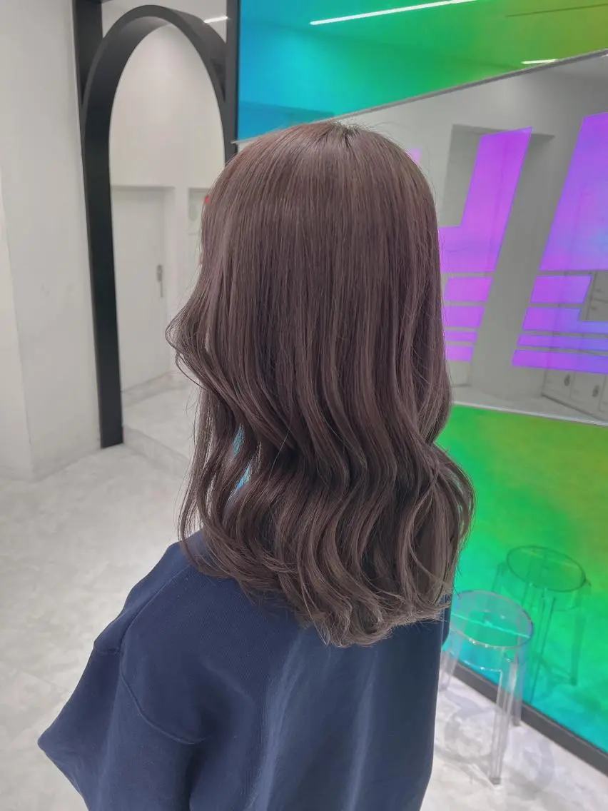 セミロング カラー ヘアアレンジ ダブルカラー｜ なおき｜池袋美容師のヘアスタイル