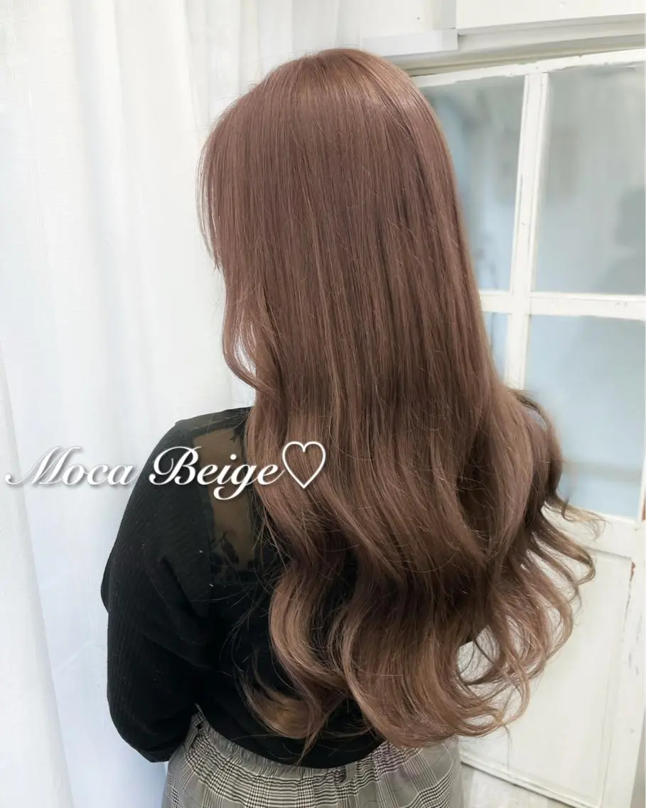 ロング カラー ヘアカラー ヘアセット 韓国ヘア🤍髪質改善 🇰🇷AKANEのヘアスタイル