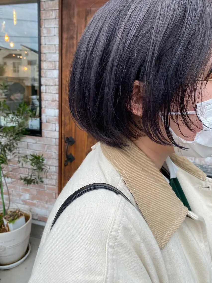 ショート カラー ブリーチ グレージュ ラベンダーカラー ラベンダーグレー 【浜松・豊橋】 ニシモトのヘアスタイル