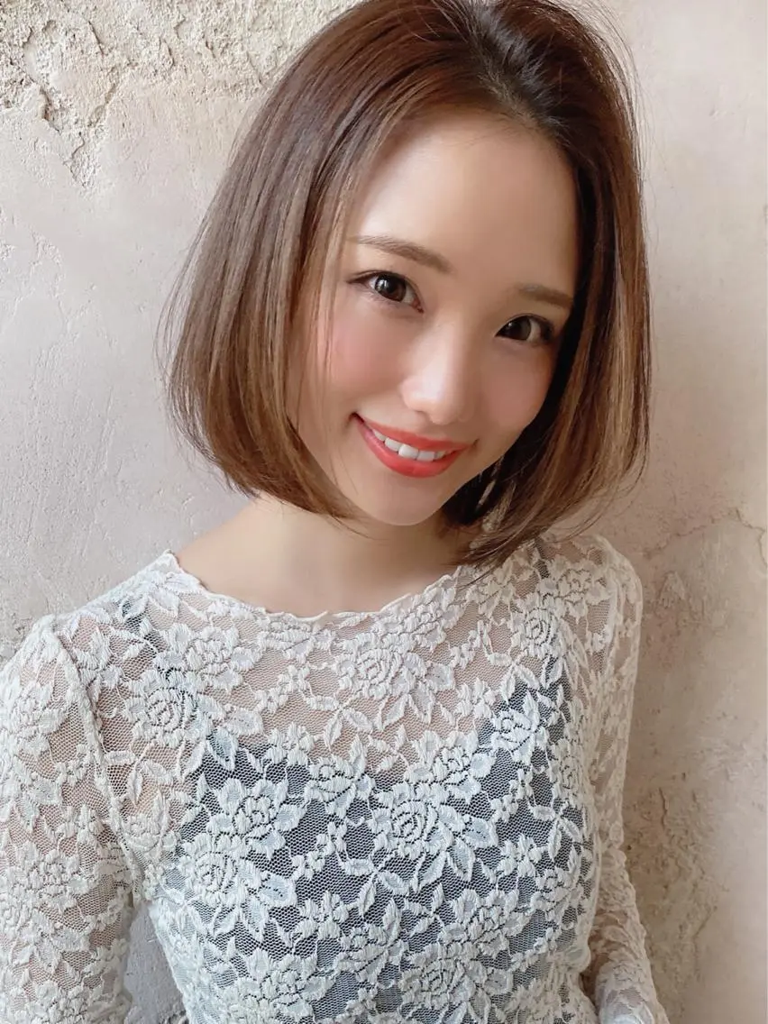 ショート カラー ボブ カット ヘアカラー トリートメント ツヤ髪になりたい方へ 🩷柴田知亜希のヘアスタイル