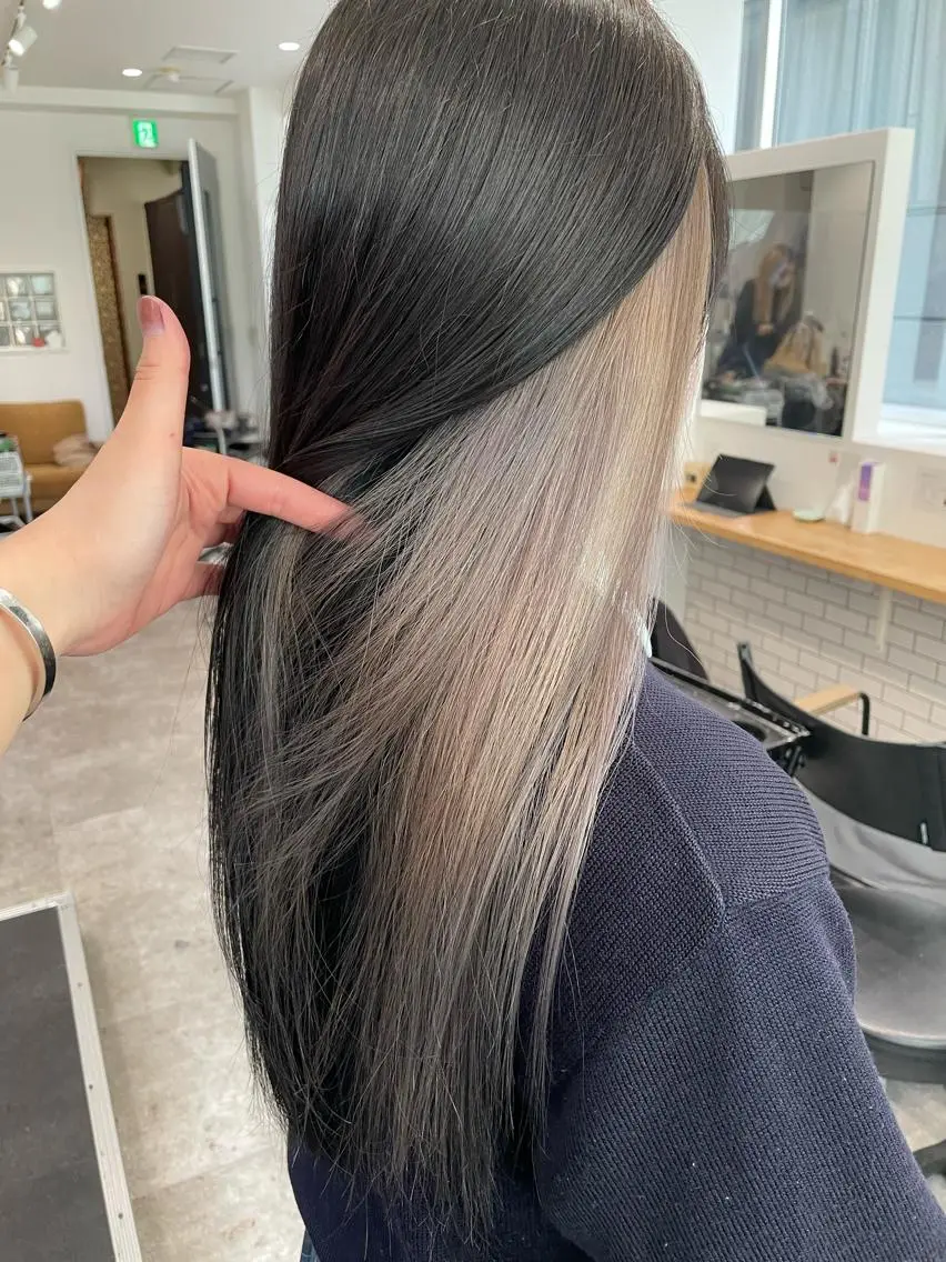 ロング カラー ヘアカラー 京都美容師 塩のヘアスタイル
