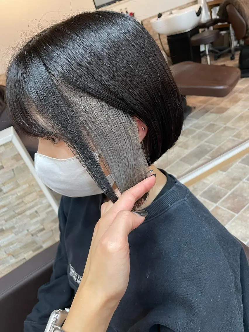 ミディアム カラー YUI/ ブリーチカラー🌷のヘアスタイル