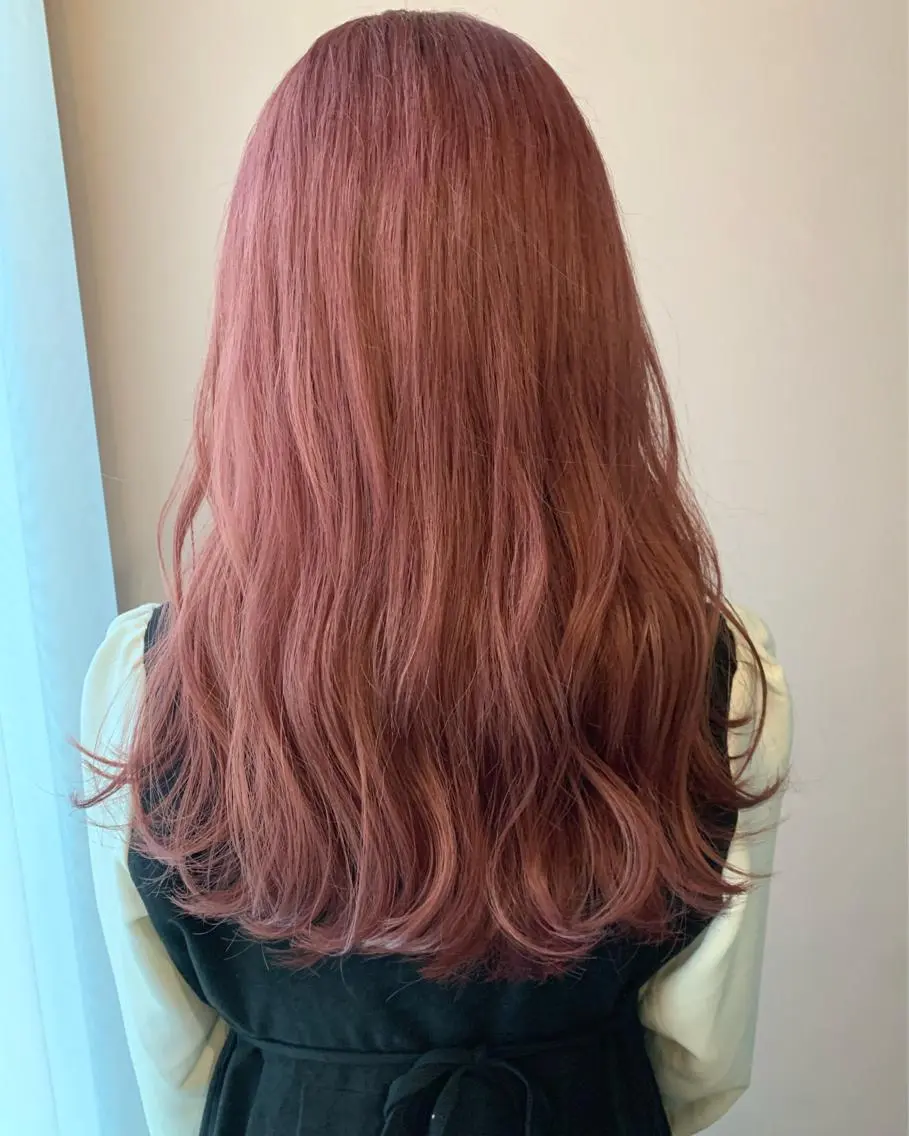 ロング カラー ベージュカラー ブリーチ ラベンダーカラー ラベンダーベージュ ピンクカラー カット ヘアカラー トリートメント hubhair レイヤー/透明感のヘアスタイル