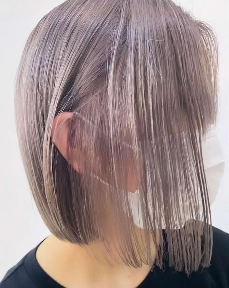 ショート カラー ヘアアレンジ ブリーチ ラベンダーカラー カット ヘアカラー トリートメント ヘッドスパ ヘアセット 押切 響　のヘアスタイル