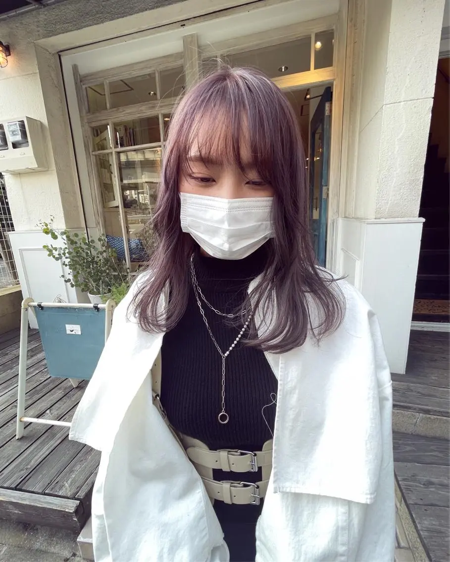 ミディアム カラー 🙃 透明感カラー/ボブのヘアスタイル