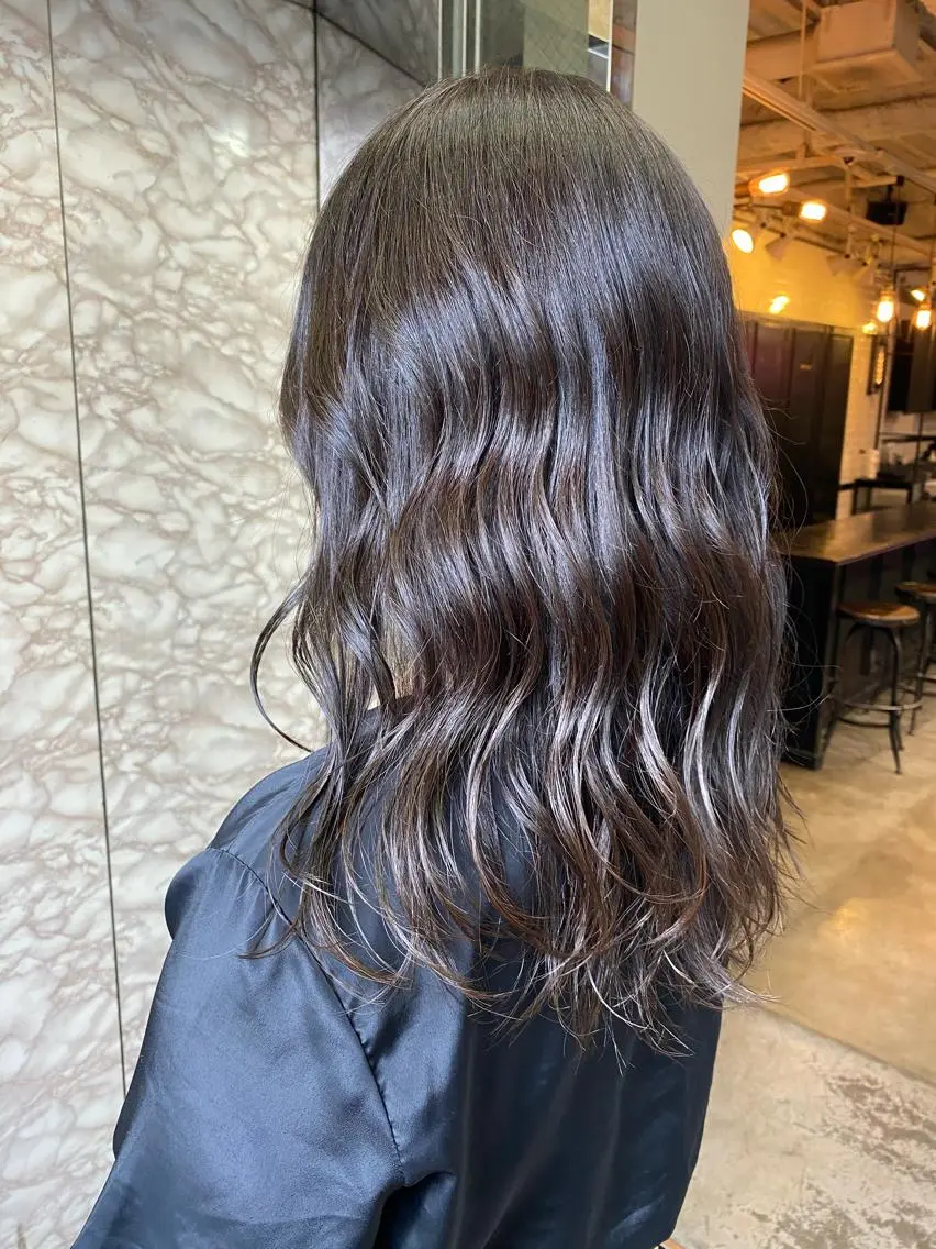 ミディアム カラー グレージュ カット ヘアカラー トリートメント ✴︎赤み除去カラー daichi✴︎のヘアスタイル