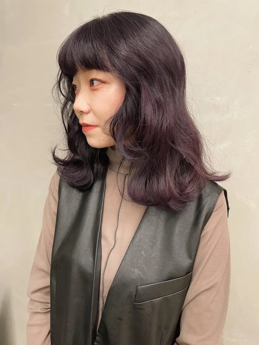 ミディアム カラー ラベンダーカラー カット ヘアカラー トリートメント センスをお届けします 大谷将生infpのヘアスタイル