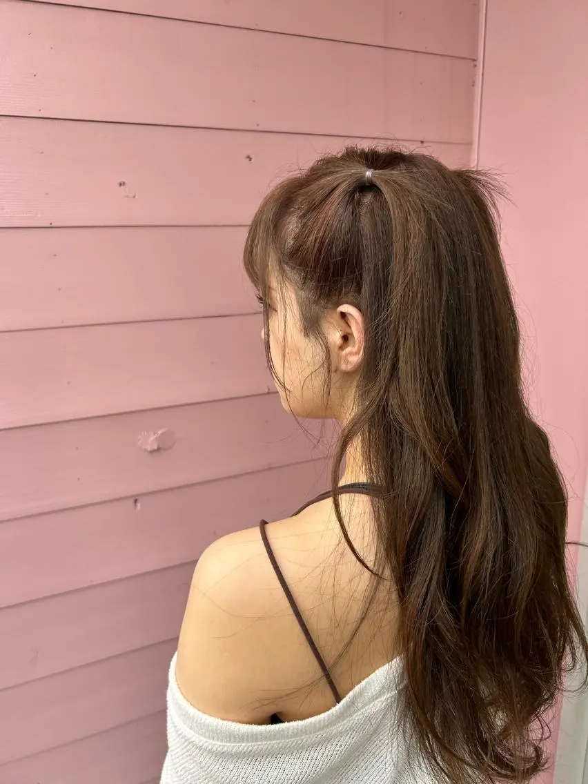 ロング カラー バレイヤージュ ブリーチ ケアブリーチ 透明感カラー デザインカラー レイヤー/ブリーチ/ 渋谷/ルル🌿のヘアスタイル