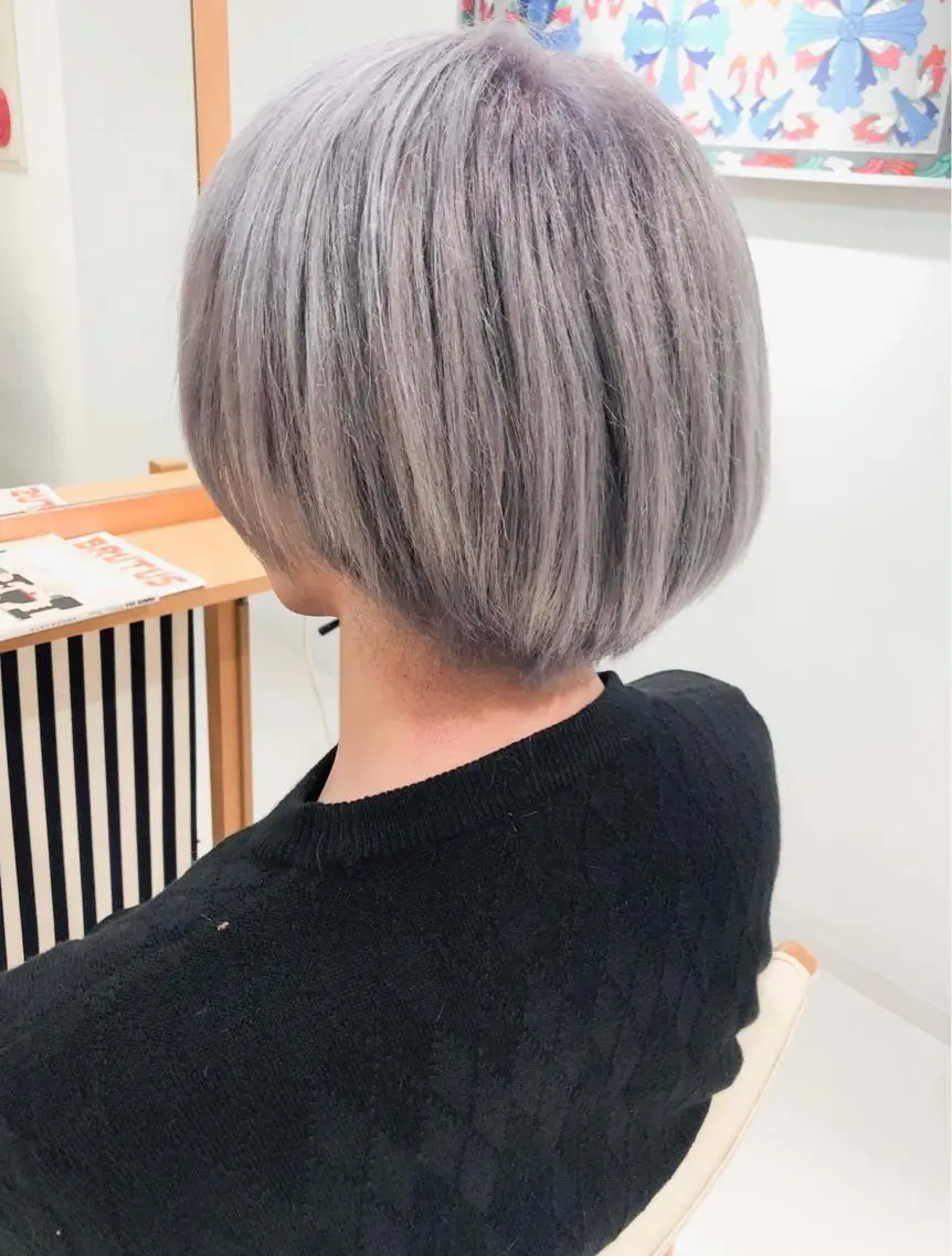 ショート カラー メンズ グレージュ ラベンダーカラー ラベンダーグレージュ ラベンダーグレー Days 透明感カラーのヘアスタイル
