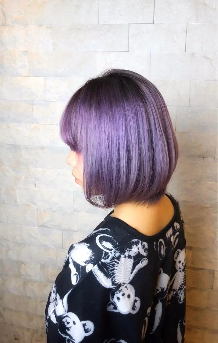 ショート パープルカラー 6月以降は渋谷で受付 ツダケイタロウのヘアスタイル