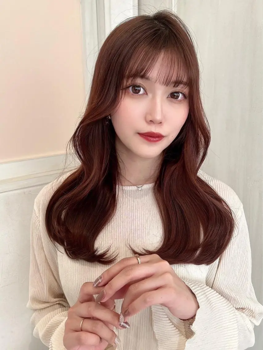 ロング カラー ヘアアレンジ 透明感カラー 古山 結季🌙🖤のヘアスタイル