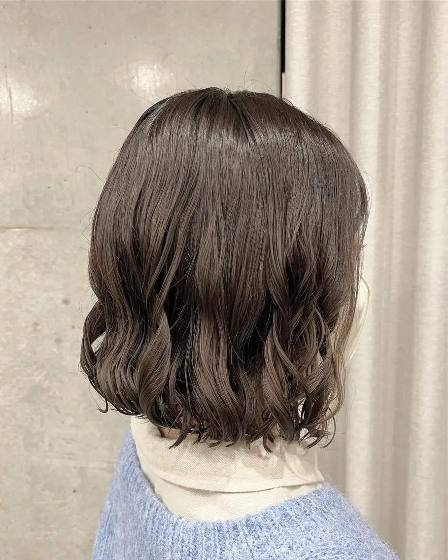 ショート パーマ パーマ ロングパーマ木村 ボブパーマのヘアスタイル