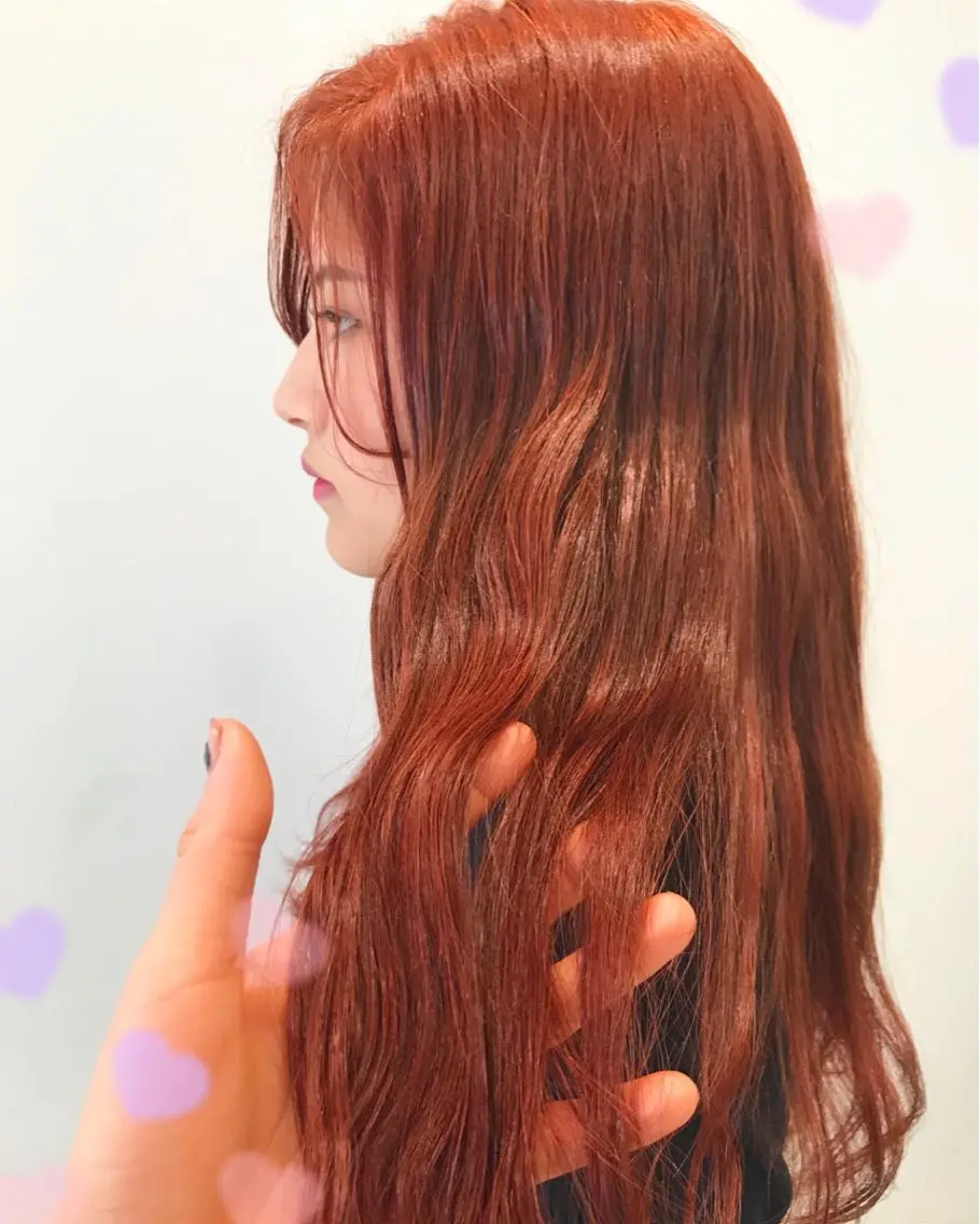 カラー オレンジ 新宿駅近♡個室 ♡関口三都季🌜のヘアスタイル