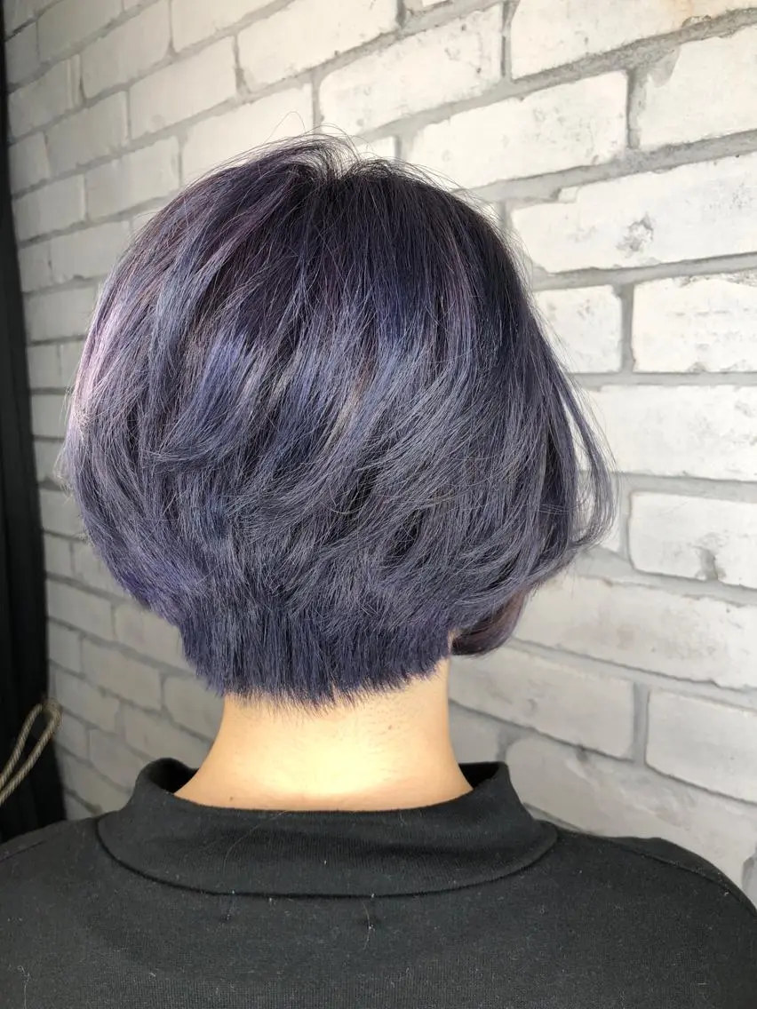 ショート カラー バレイヤージュ ブリーチ ケアブリーチ ダブルカラー ハイライトカラー welring hair salonのヘアスタイル