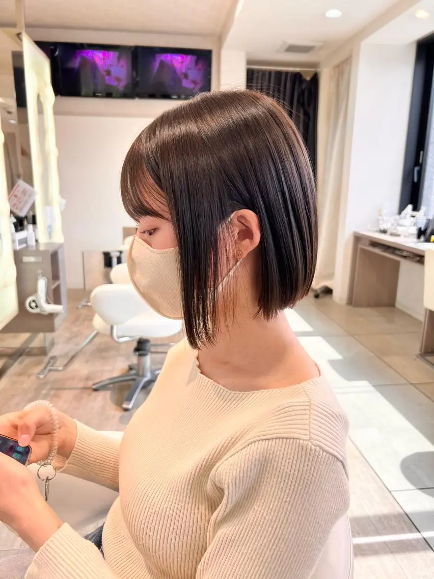 ミディアム ボブ 柳澤 和也のヘアスタイル