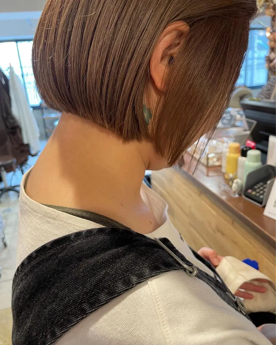 ショート カット ヘアカラー トリートメント ayane⭐️ボブ・ ショート・パーマのヘアスタイル