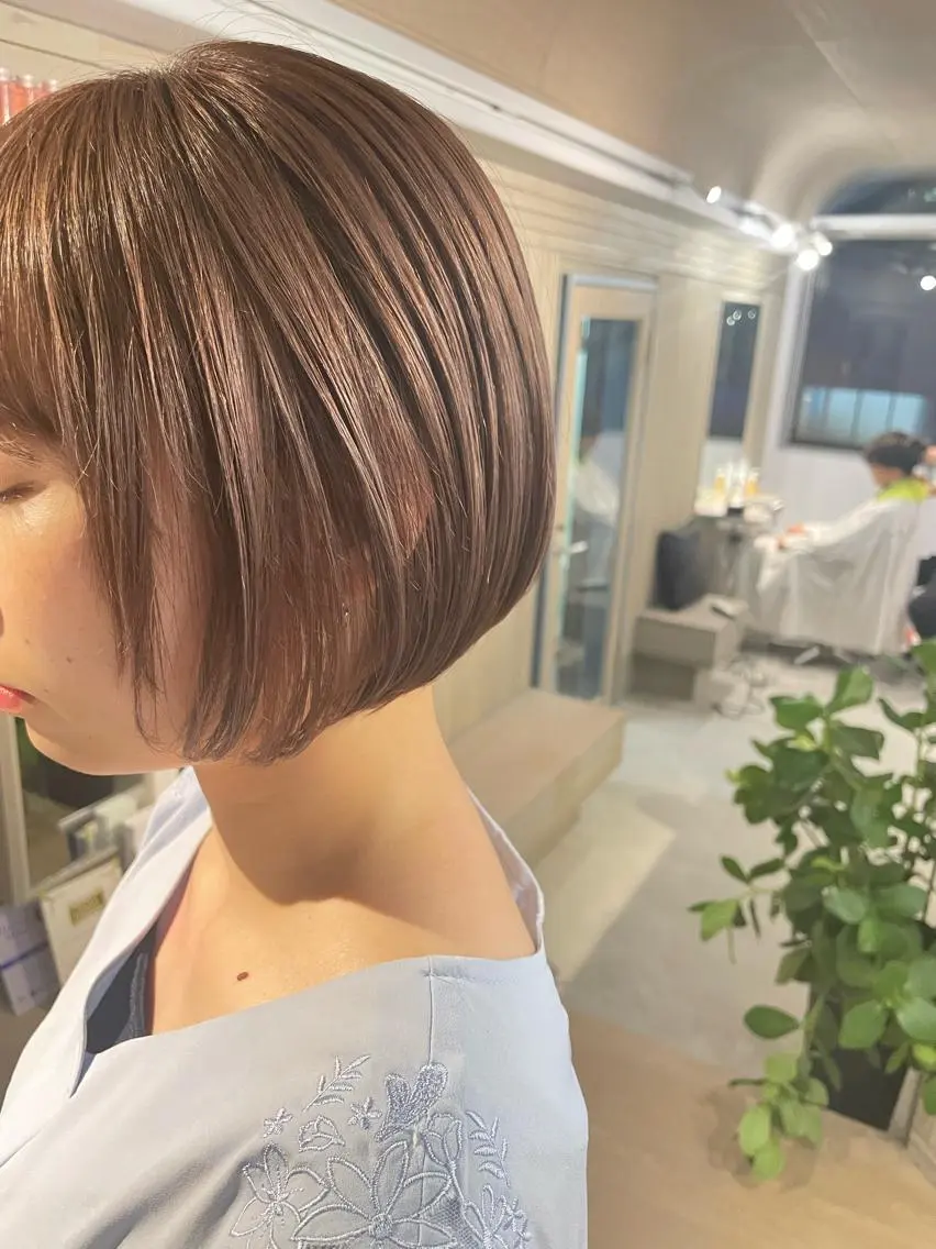 ショート カラー ベージュカラー ブリーチ ヘアカラー 中嶋 【ナカジマ】のヘアスタイル
