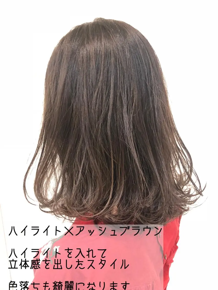 セミロング カラー ヘアアレンジ アッシュ アッシュブラウン ブラウンカラー ハイライトカラー ハイトーンカラー メンズパーマ特化/ メッシュ/薫/店長のヘアスタイル