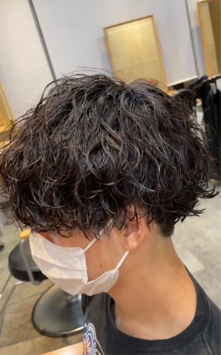 パーマ メンズ メンズパーマ 波巻きパーマ スパイラルパーマ カット パーマ ALLEN hair 京橋店のヘアスタイル