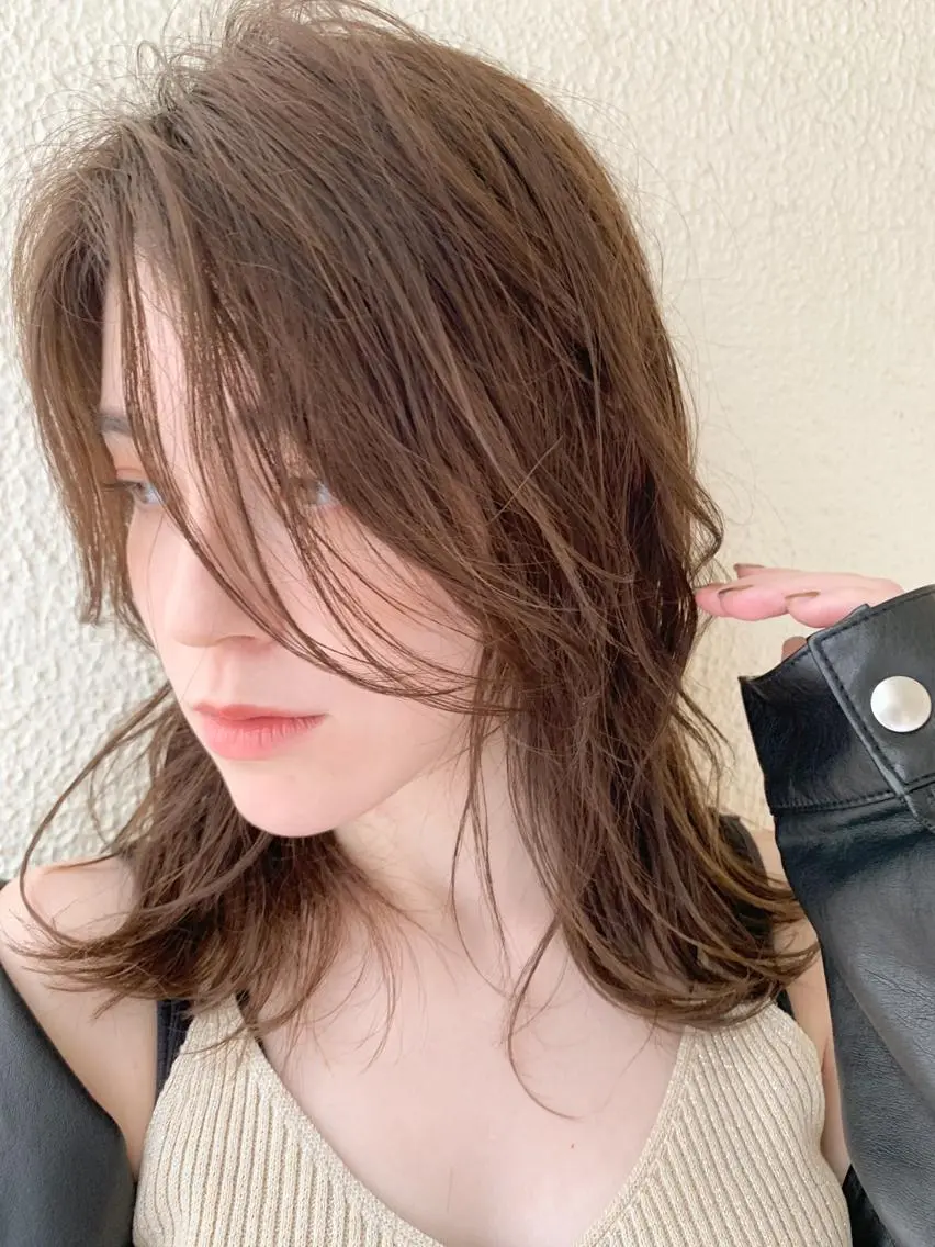 ミディアム カット ヘアカラー トリートメント topstylist 満足度⭐️堀川星哉のヘアスタイル