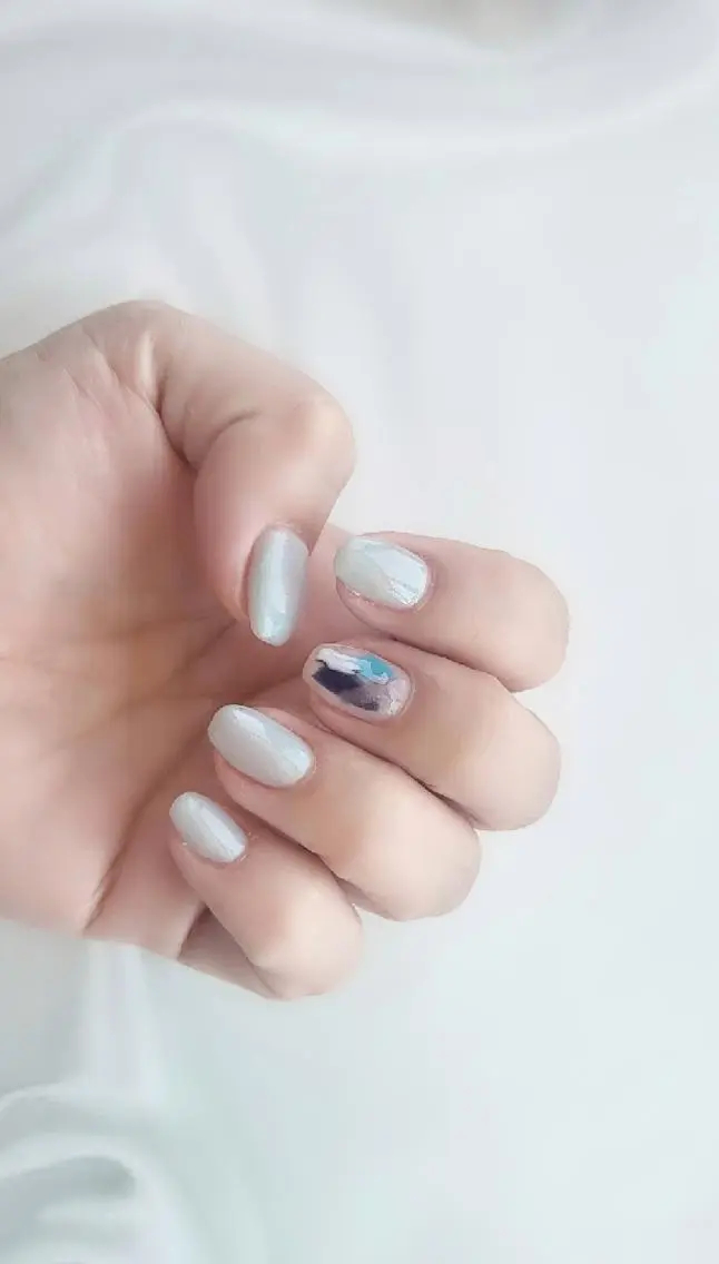 ネイル ブルー クリアネイル Noah'snail   のネイルデザイン