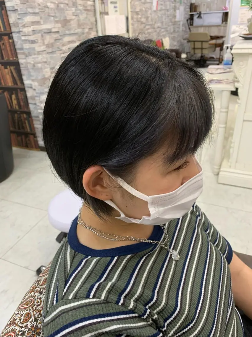ショート カラー ミストバング ブリーチ フェイスフレーミング インナーカラー エクステ ハイトーン Arphyのヘアスタイル