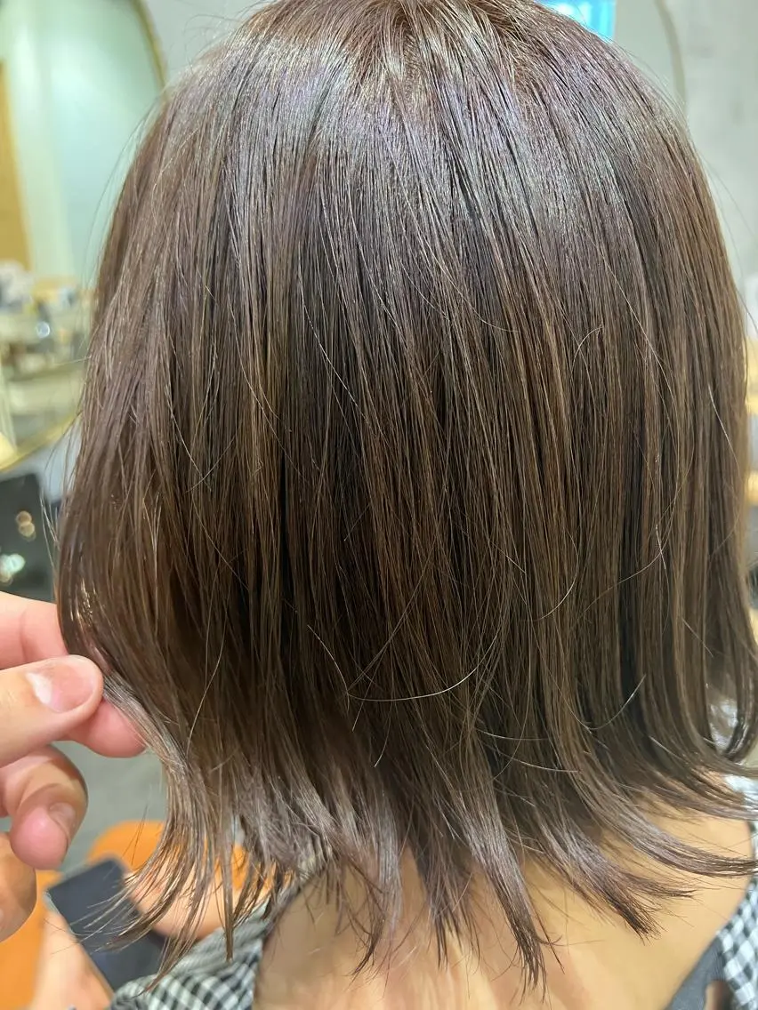 ショート ボブ 外ハネヘア anhelo髪質改善 メテオ髪質改善名駅のヘアスタイル