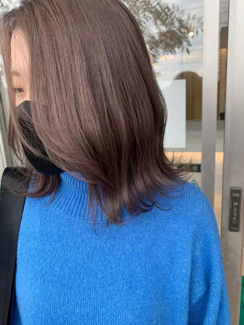 ミディアム ヘアカラー 吉田 遥稀【Earth】のヘアスタイル