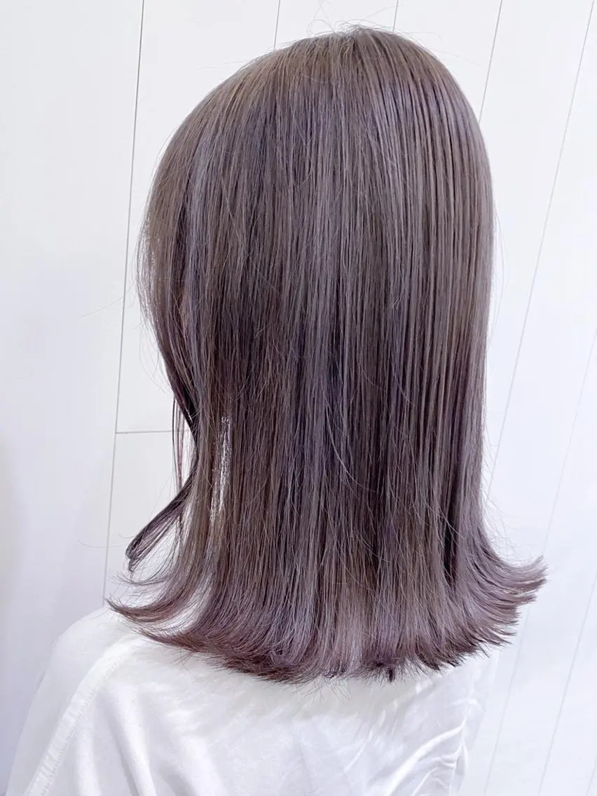 ミディアム カラー パーマ ヘアアレンジ ラベンダーカラー ITbyALBUM 中野店のヘアスタイル