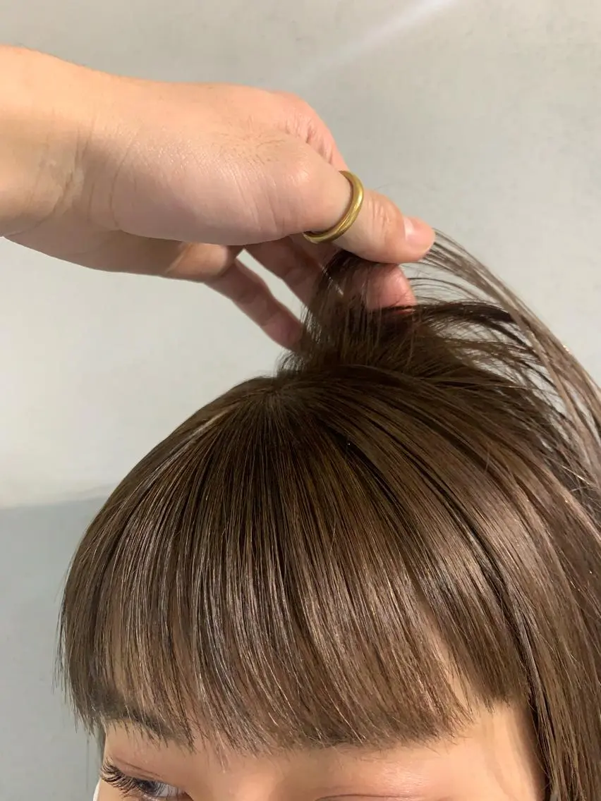 セミロング カラー ヘアアレンジ ボブパーマコテ巻き風 パーマNo1深江秀平のヘアスタイル