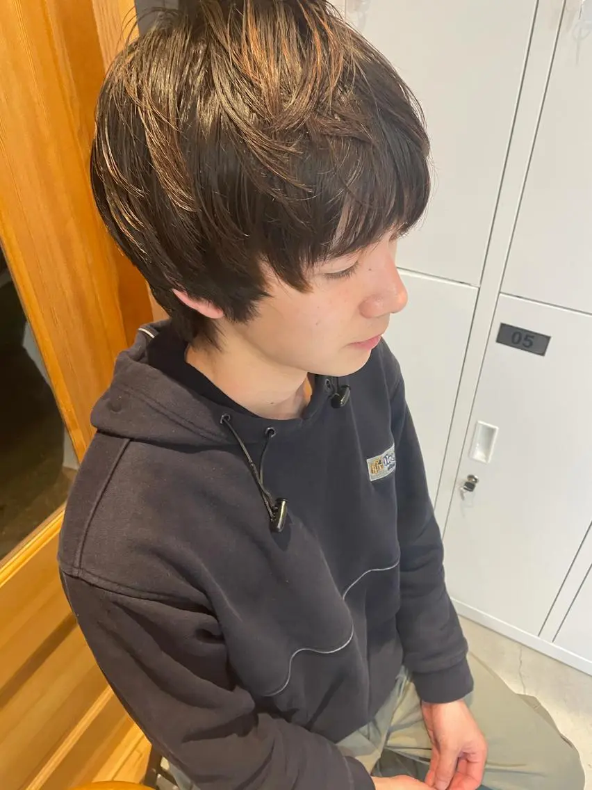 ミディアム カラー ミディアムパーマ ウルフカット カット パーマ 中目黒🌼 🌼ハナのヘアスタイル