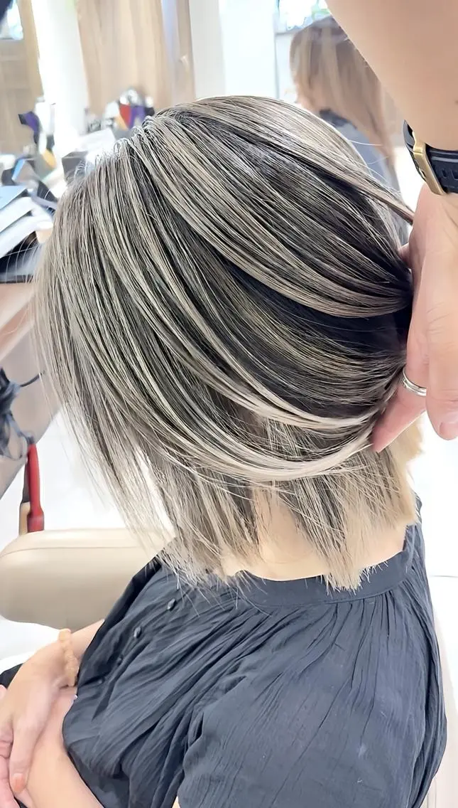 ロング カラー バレイヤージュ 髪質改善 レイヤーカット カット ヘアカラー トリートメント 山崎俊輔/髪質改善 /バレイヤージュのヘアスタイル