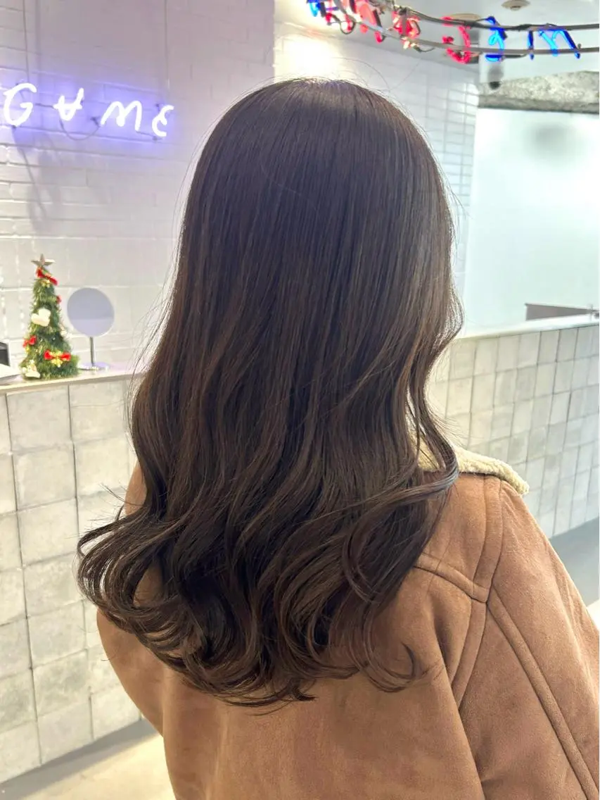セミロング カラー ヘアアレンジ 🎀暖色カラー🎀 ♡yurika♡のヘアスタイル