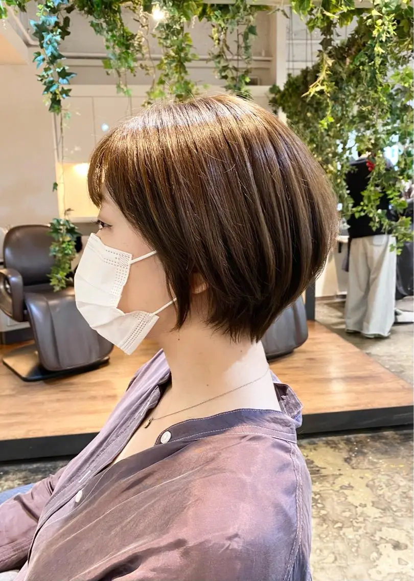 ショート カラー ショート　縮毛矯正 レイヤー🌿FUKUのヘアスタイル
