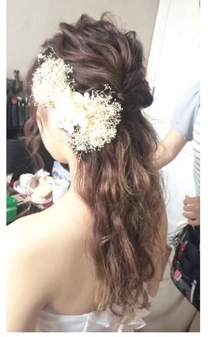 ミディアム セミロング ロング ヘアアレンジ 松田 由貴のヘアスタイル