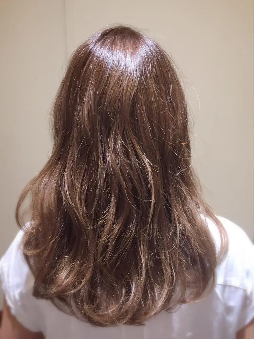 ロング アッシュ ハイライト 🍊新宿南口🍊 ERINAのヘアスタイル