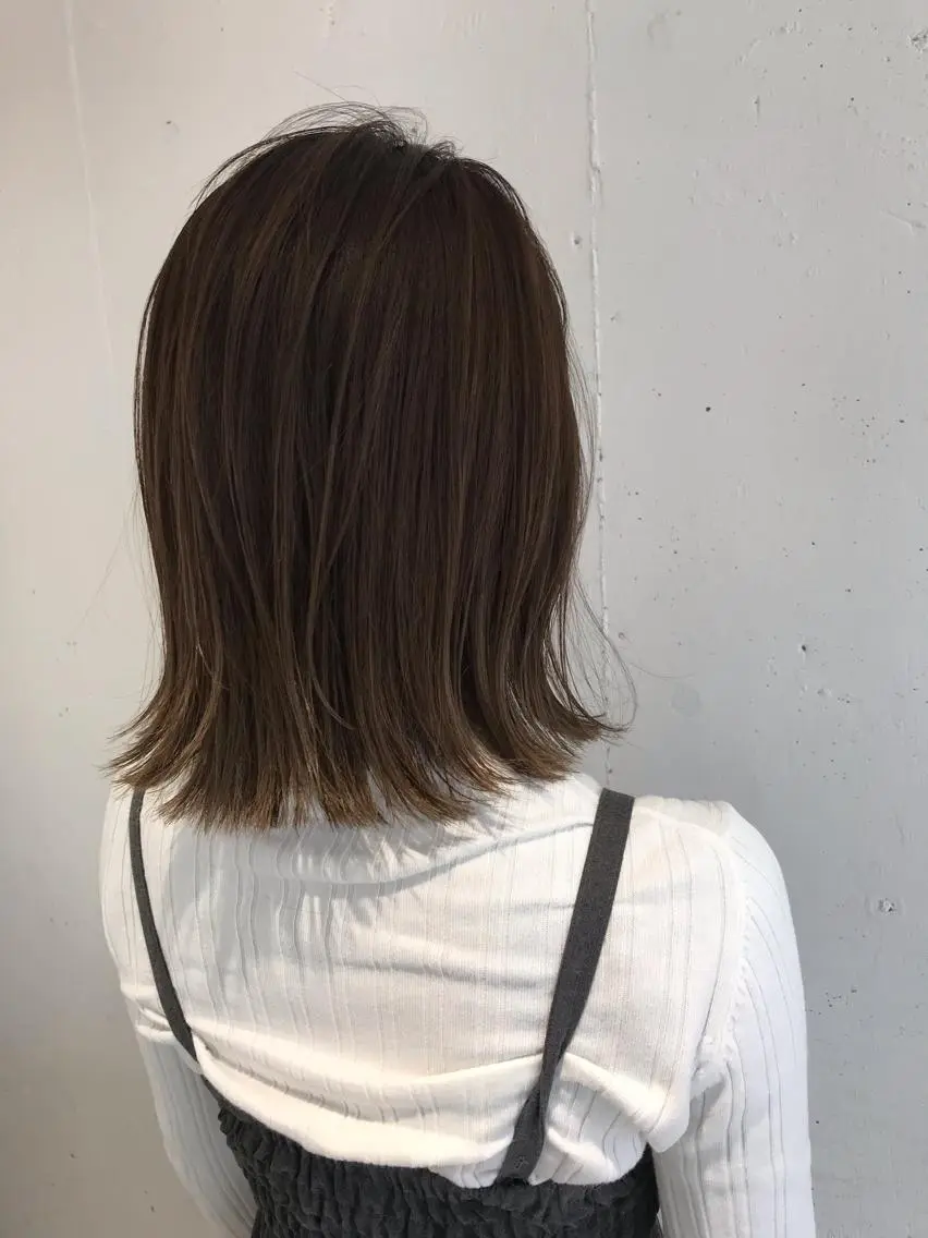 ミディアム ヘアカラー 韓国ヘア 山本勝志のヘアスタイル